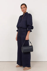 Adorne Ladies Avalon Wide Leg Linen Pant