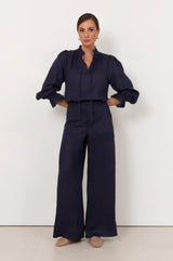 Adorne Ladies Avalon Wide Leg Linen Pant