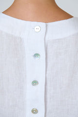 Natural O & J Linen Top in White
