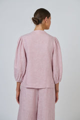 Naturals O & J Ladies Linen 3/4 Sleeve Top