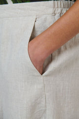 Natural O & J Linen Pants in Sand