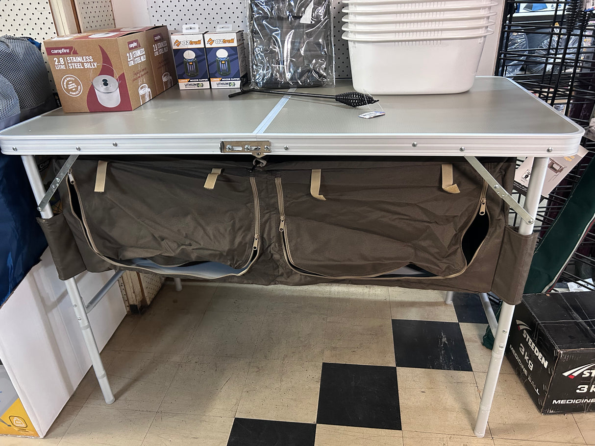 Oztrail Folding Table with storage