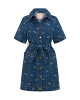 SMWR Royal Match Denim Midi Dress