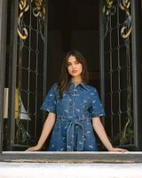 SMWR Royal Match Denim Midi Dress