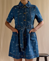 SMWR Royal Match Denim Midi Dress