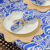 Annabel Trends Tablecloth - Linen & Cotton - Blue Oasis