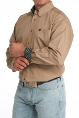 Cinch Mens Khaki L/S Shirt MTW1106087