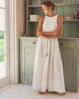 Walnut Corsica Dress in White