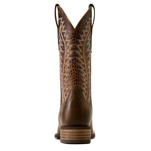 Ariat Women's Monte Vista Wicker Wide Square Toe Western Boot | Choc Croc Print