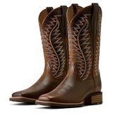 Ariat Women's Monte Vista Wicker Wide Square Toe Western Boot | Choc Croc Print