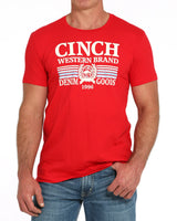 Cinch Mens Graphic Tee in Red - MTT1690686