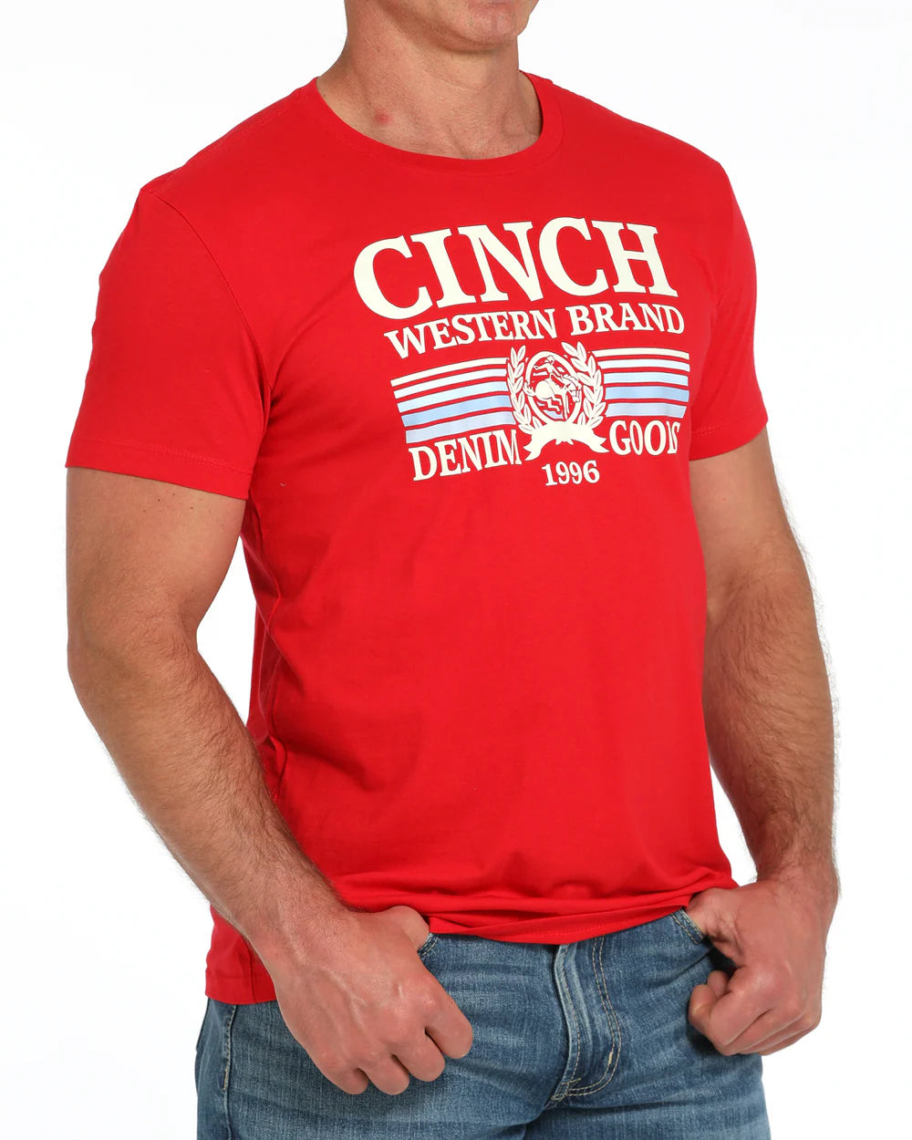 Cinch Mens Graphic Tee in Red - MTT1690686