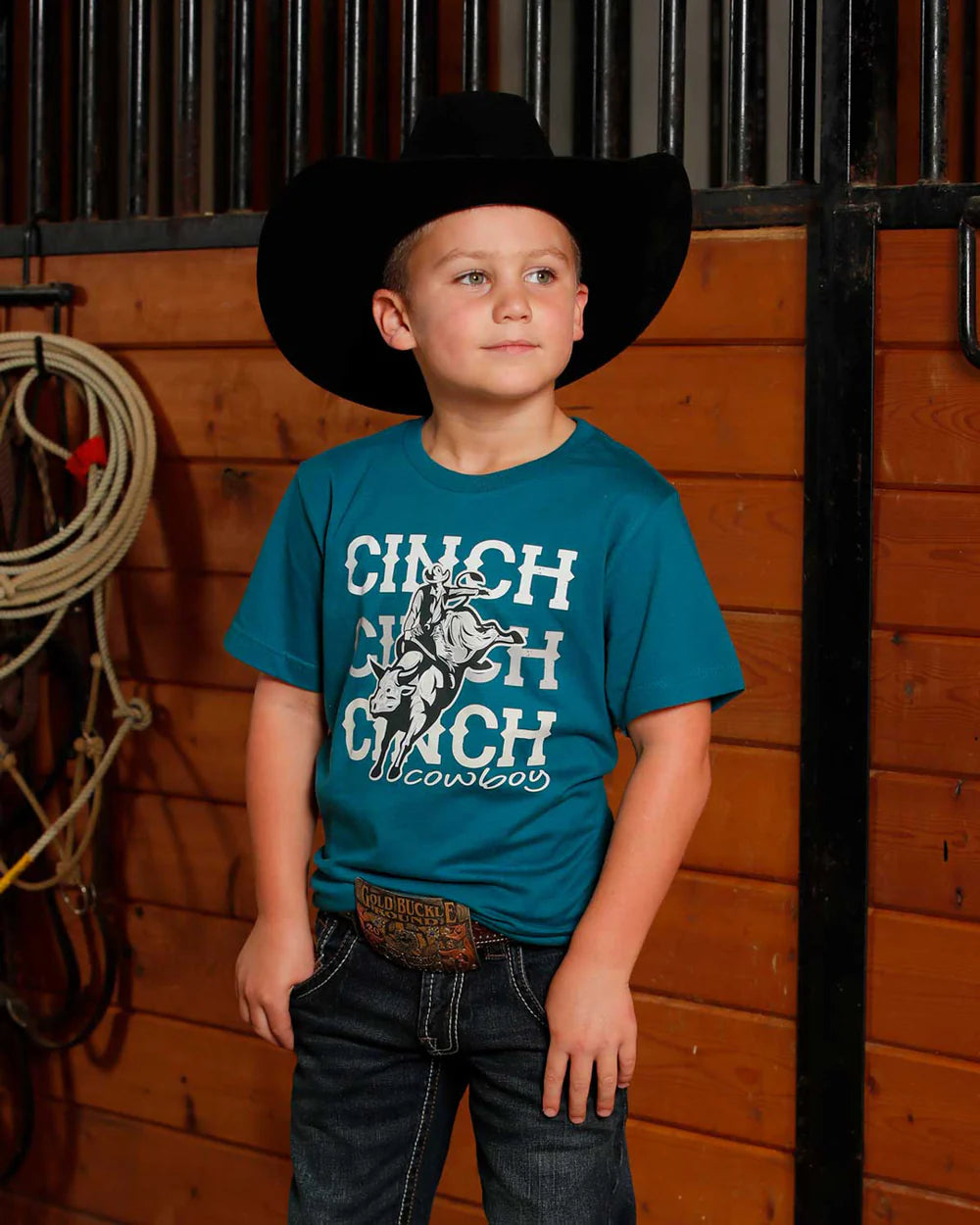 Cinch Boys Short Sleeve T Shirt - Teal