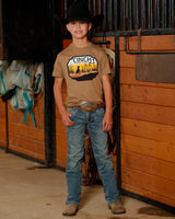 Cinch Boys Short Sleeve T Shirt - Brown