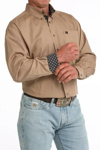 Cinch Mens Khaki L/S Shirt MTW1106087