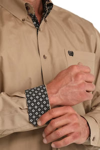 Cinch Mens Khaki L/S Shirt MTW1106087