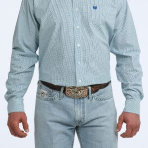 CINCH Men’s Longsleeve Blue Plaid – MTW1106119