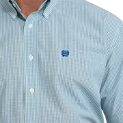 Cinch Men's White Plaid Short Sleeve Shirt - MTW1111531