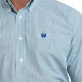 Cinch Men's White Plaid Short Sleeve Shirt - MTW1111531