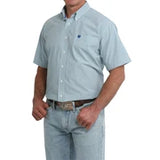 Cinch Men's White Plaid Short Sleeve Shirt - MTW1111531