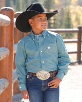 Cinch Boys Button Down Western Shirt - Tur