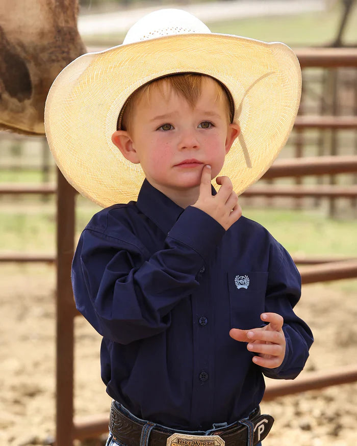 Cinch Boys Button Down L/S Shirt - Royal Blue - MTW7060412