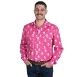 Just Country Men's Austin Full Button Long Sleeve Work Shirt - Rose Brew