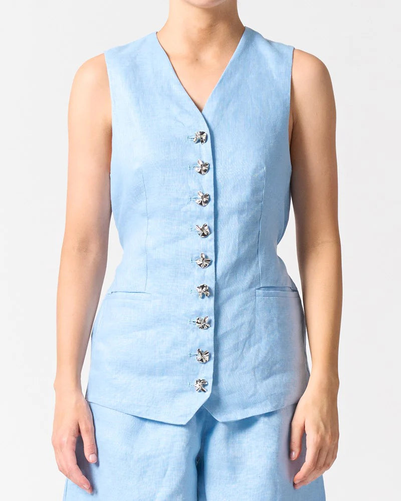 Walnut Ladies Malta Vest- Sky Blue