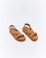Walnut Ladies Murphy Leather Sandals - Coconut Tan