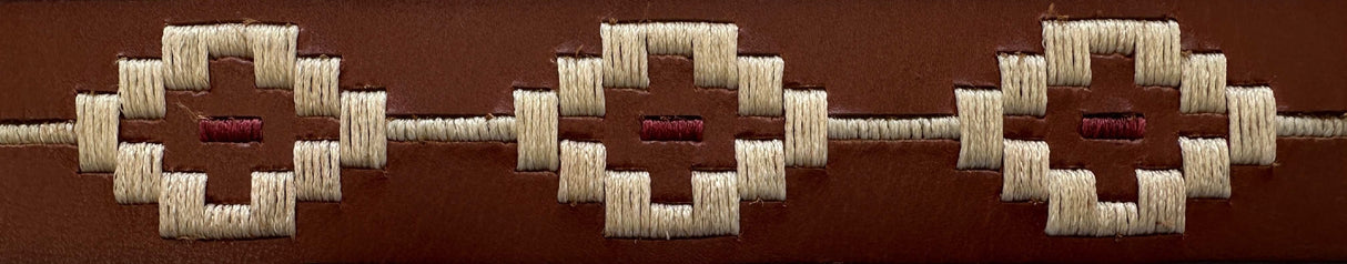 Pilbara Western Oval Buckle Navajo Leather Belt