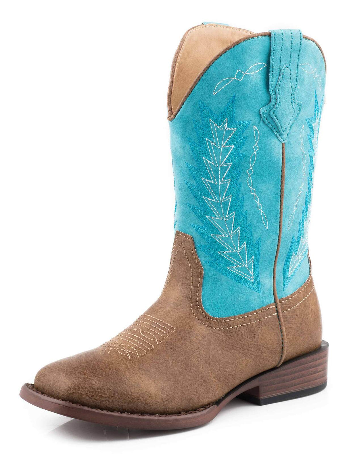 Roper Kids Billy Tan / Turquoise Boots