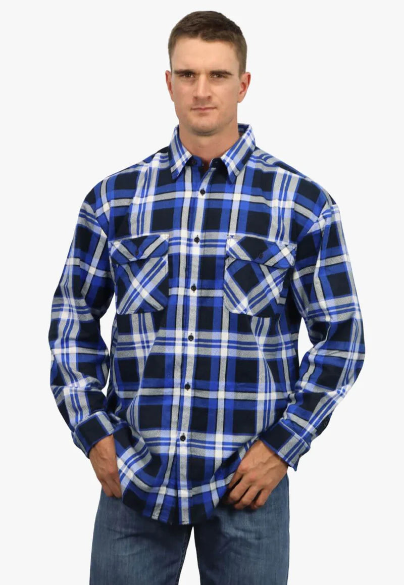 Pilbara Flannelette Shirt Open Front