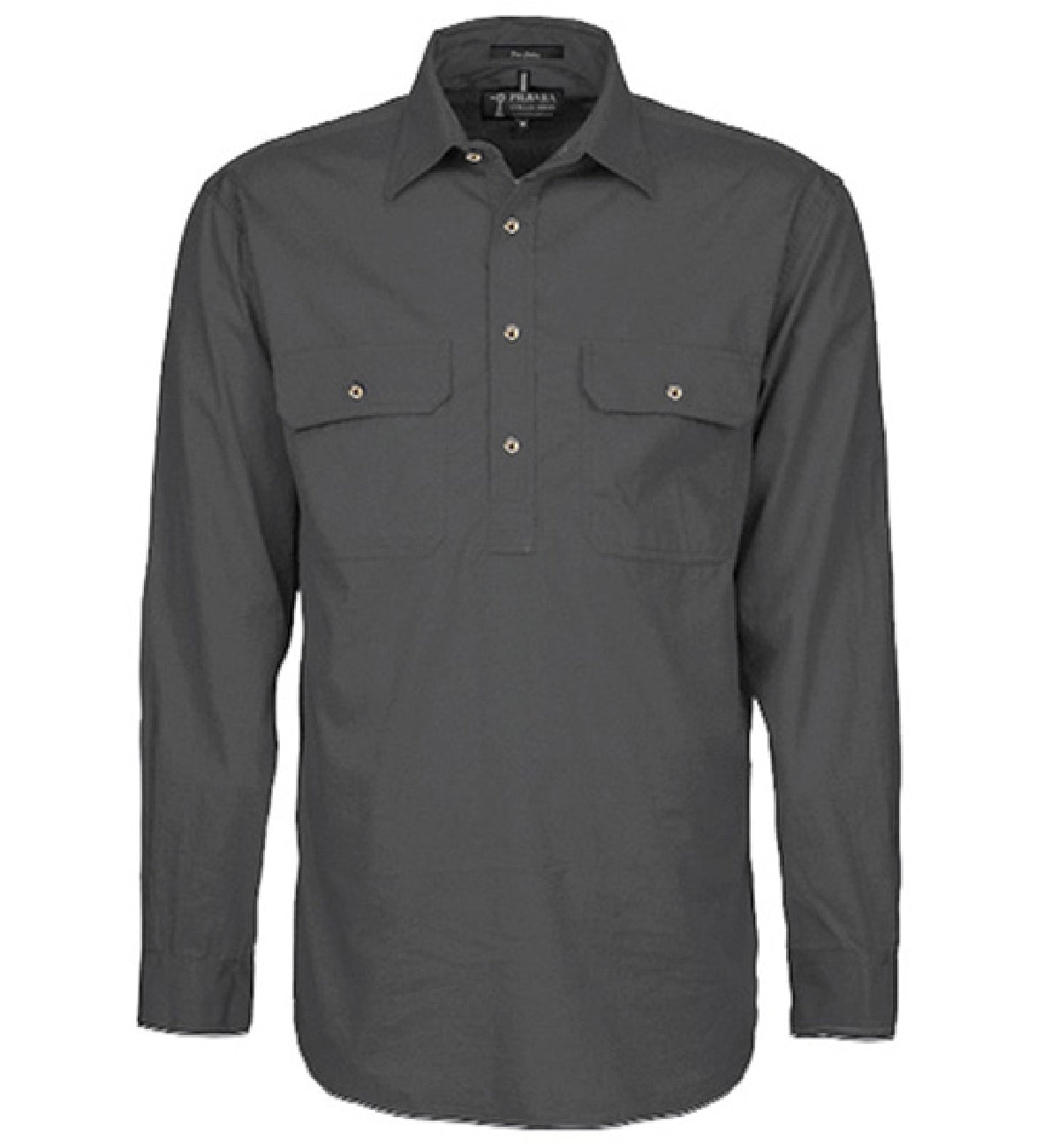 Pilbara Mens Closed Front Long Sleeved Shirt RM200CF