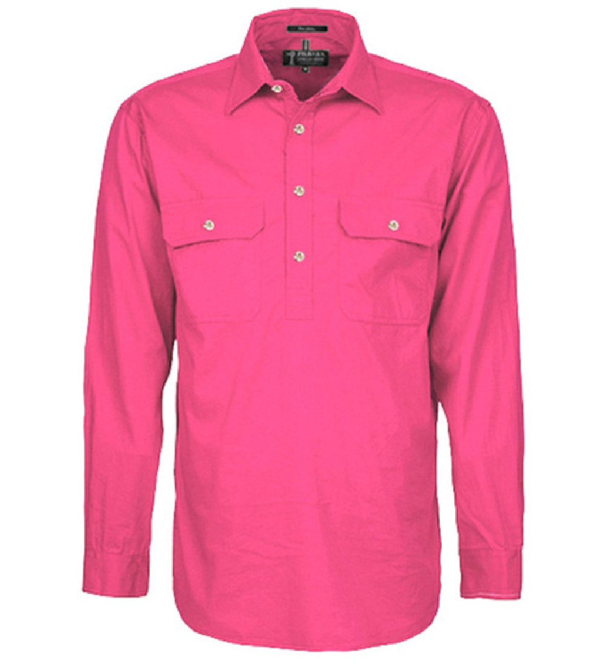Pilbara Mens Closed Front Long Sleeved Shirt RM200CF