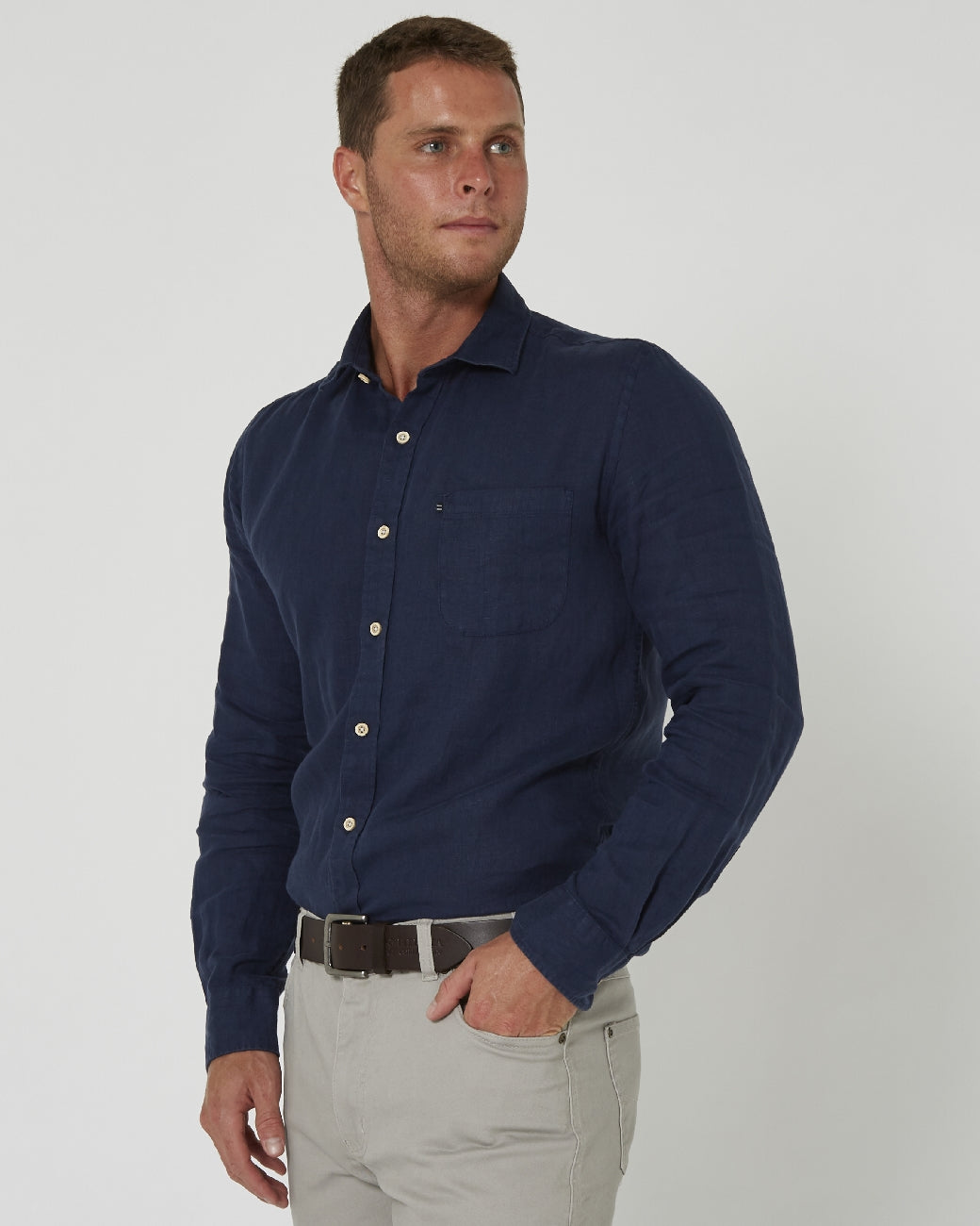 Pilbara Ritemate Mens Linen Long Sleeved Shirt