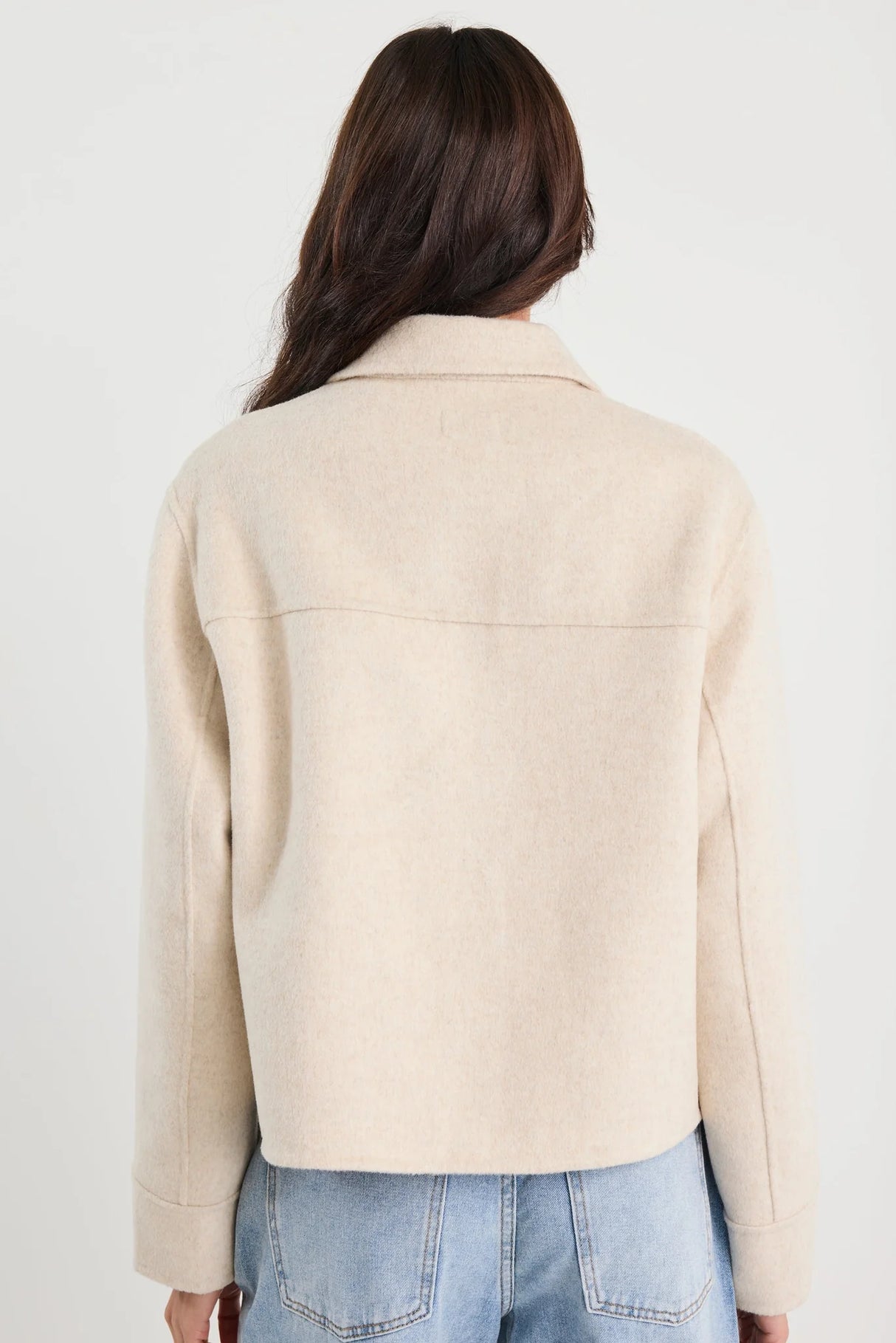 By Rosa Ladies Ranger Oat Marle Wool Blend Soft Jacket - Oat Marle