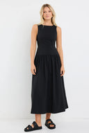 Flo & Frankie Ladies Results Linen Blend Structured Maxi Dress