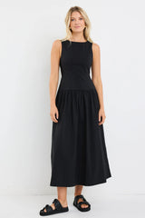 Flo & Frankie Ladies Results Linen Blend Structured Maxi Dress