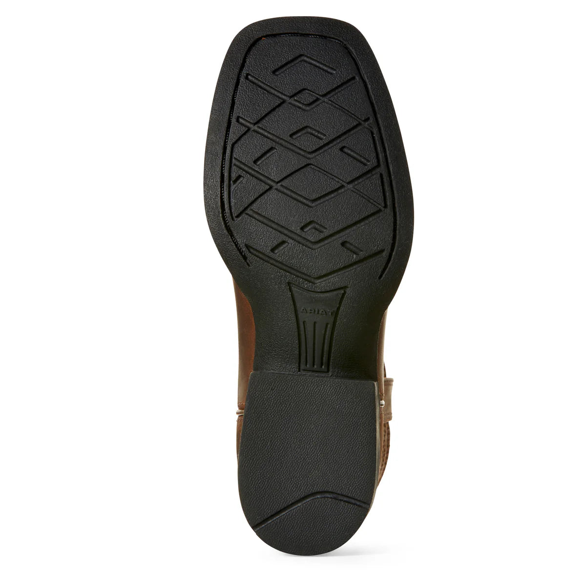 Ariat Kids Heritage Roper Wide Square Toe Western Boots - Distressed Brown