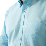 Ariat Mens Solid Classic Fit Western Shirt - Light Blue