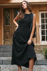 Flo & Frankie Ladies Results Linen Blend Structured Maxi Dress