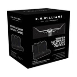 R.M.Williams Woven Seat Covers Black Adjustable Headrests Size 06H Rear Seat