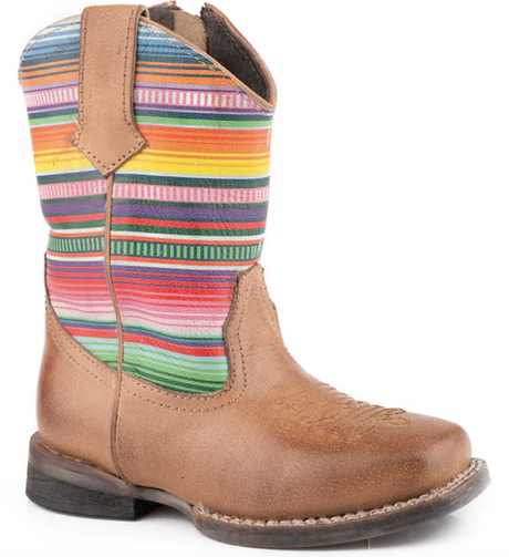 Roper Cora Serape Tan Kids Boots