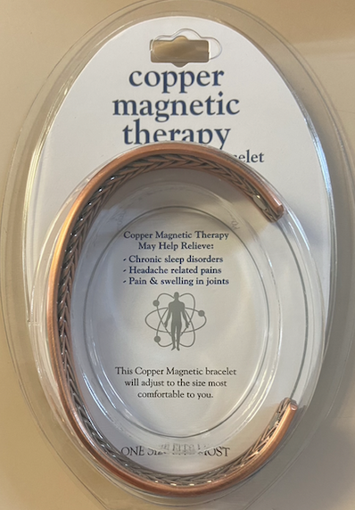 Copper Magnetic Therapy Double Twist Copper Bangle