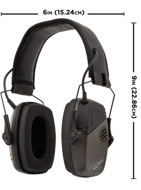 Allen Ultrx Stereo Earmuff Olive NRR24dB