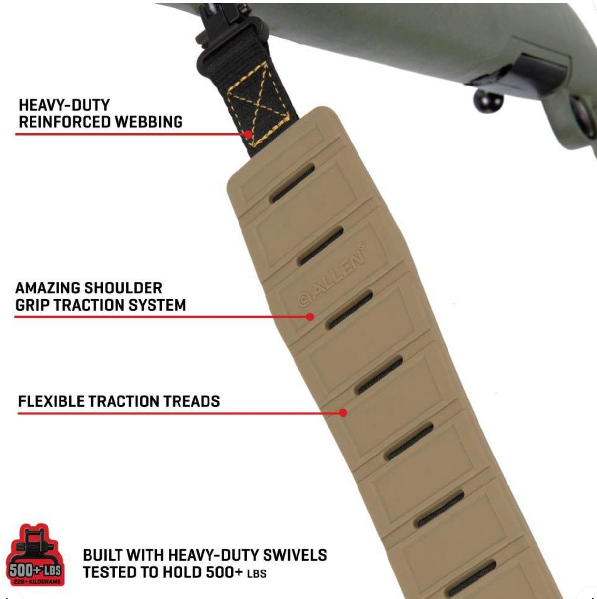 Allen Baktrak Kling Rifle Sling + Swivels