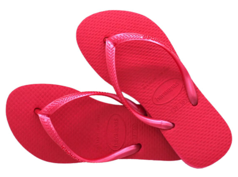 Havaianas Girls Slim Basic Thongs Pink Fever