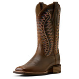 Ariat Women's Monte Vista Wicker Wide Square Toe Western Boot | Choc Croc Print