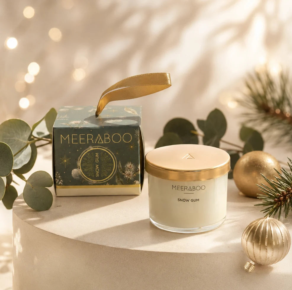 Meeraboo Christmas Mini Gold Lid Soy Candle