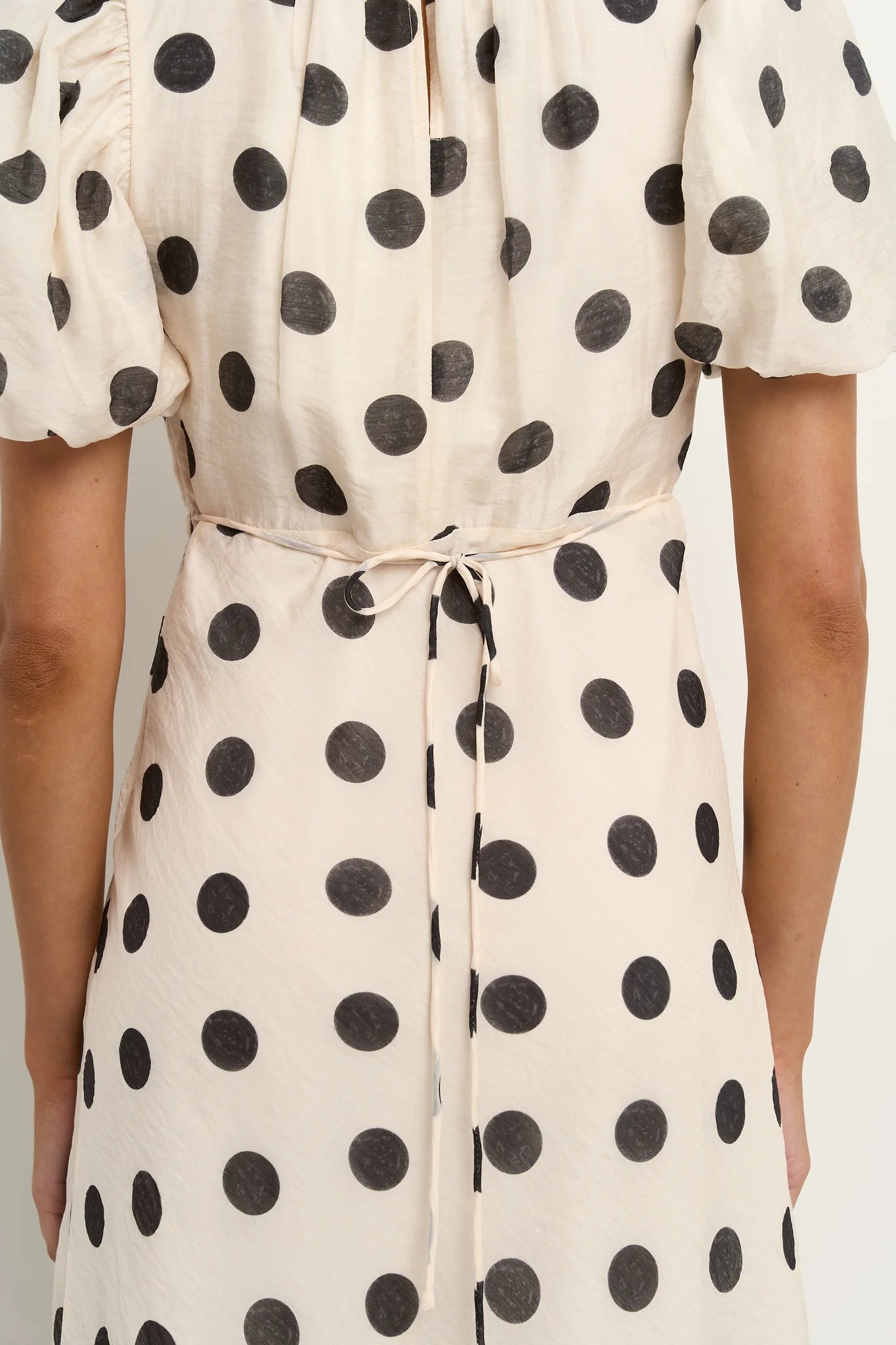 Flo & Frankie Ladies Stage Polka Dot Puff Sleeve Maxi Dress